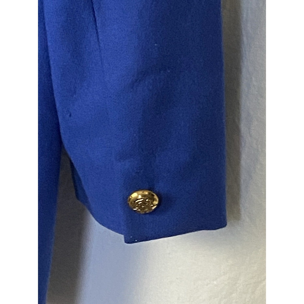 Vintage Pendleton Women Sz 14 Royal Blue 100% Wool Blazer Jacket Gold Button USA - Picture 3 of 6